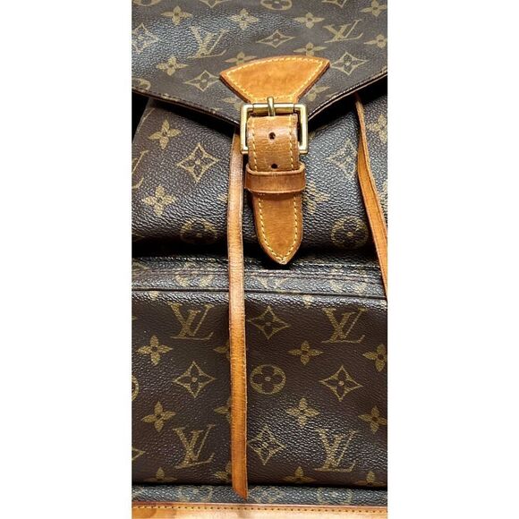 Louis Vuitton Montsouris Large Backpack Unisex Monogram Canvas 12W x 5D x 14H - Picture 7 of 15
